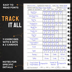 Hardcover Fitness Journal Workout Planner For Men & Women - A5(5.7'' X 8.3'') Sturdy Workout Log Book To Track Gym & Home Workou