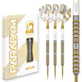 RED DRAGON Paradym Gold Series 22g Steel Tip Darts Set - 90% Tungsten Parallel Barrels, Paradym Flights & Nitro Tech Shafts - Go