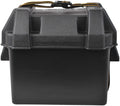 Attwood 9082-1 U1 Small Series 16 Vented Marine Boat Battery Box With Mounting Kit And Strap, Black, One Size