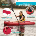 Lifetime Recruit Youth Kayak, 6.5 Ft, Paddle Included, Ages 5+, Red