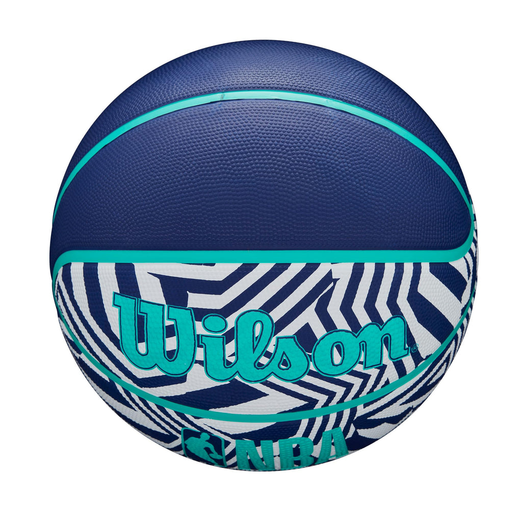 Wilson Nba Drv Plus Dazzle Camo Outdoor Basketball - Indigo/Teal, Size 6-28.5''