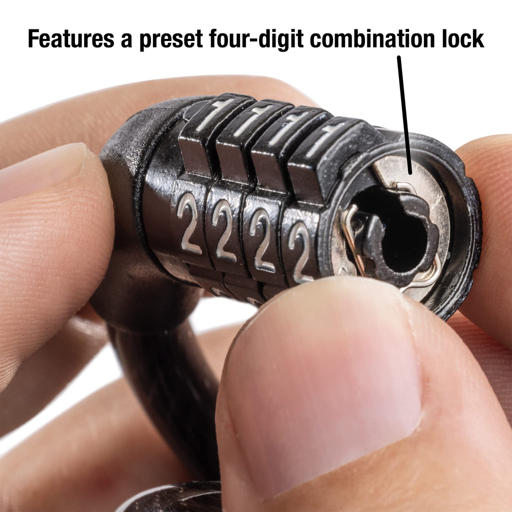 Master Lock Bike Lock Cable With Combination Black, 8143D
