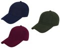 Zacharias MenS Polycotton Flexi Stretch Fit Closed Back Cap Fcc01 (Pack Of 3) (Maroon, Navy & Green) (Free Size)