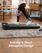 Walking Pad Treadmill With Incline, 4 In 1 Under Desk Treadmills For Home Office, 2.5Hp Low Noise 265Lb Capacity Portable Treadm