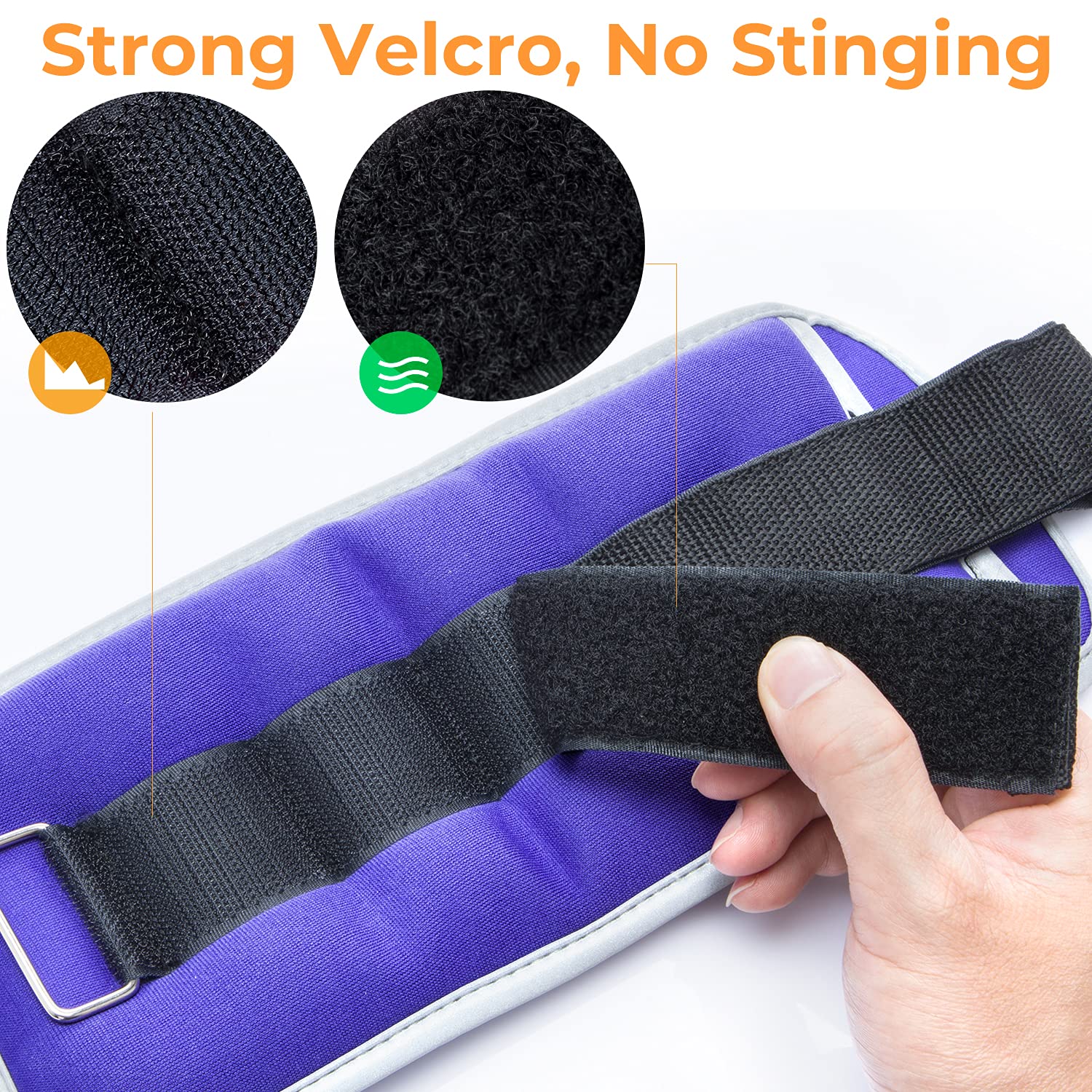 Sportneer Ankle Weights Wrist Weights 5Lb Per Pack,10Lbs Pair,Purple