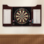 Viper By Gld Products Hudson All-In-One Dart Center: Classic Solid Wood Cabinet & Official Sisal/Bristle Dartboard Bundle: Stand