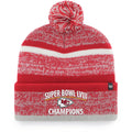 47 Kansas City Chiefs Super Bowl Lviii Champions Northward Beanie Hat With Pom - Nfl Kc Cuffed Winter Knit Cap Red