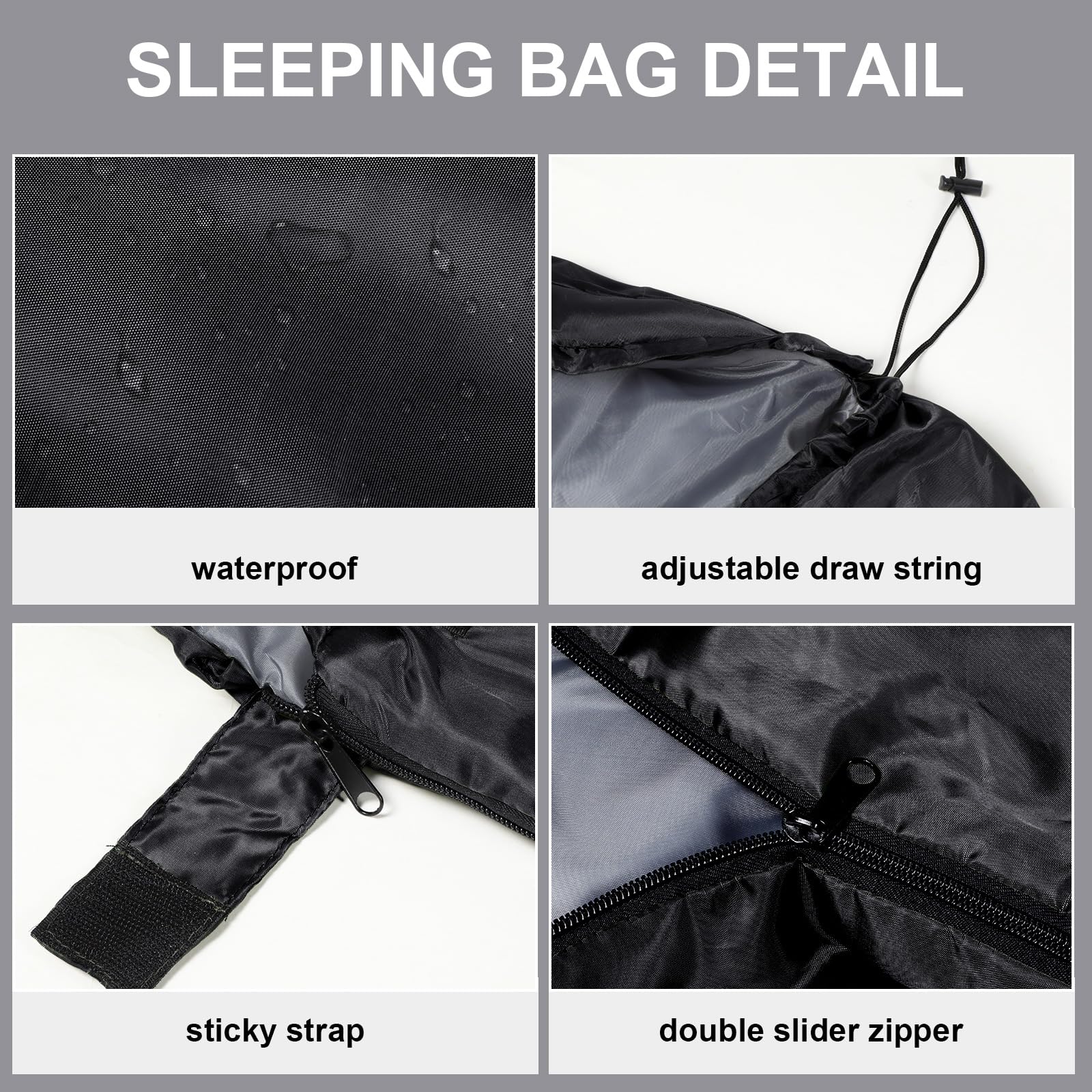 Tudomro 2 Pcs Camping Sleeping Bag For Adults, Lightweight Waterproof Camping Gear To Keep Warm For Spring Summer Fall Outdoor B