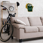 Rico Industries Nfl Football Green Bay Packers State Shape Shape Cut Pennant - Home And Living Room D  Cor - Soft Felt Ez To Han