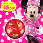 Disney Minnie Mouse Kids Soccer Ball Size 3, Dots and Daises Officially Licensed Futbol for Boys and Girls Soccer Players, Red