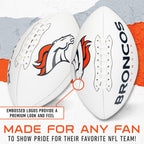 Franklin Sports Nfl Denver Broncos Autograph Football - Official Size White Panel Souvenir Football For Autographs + Signatures
