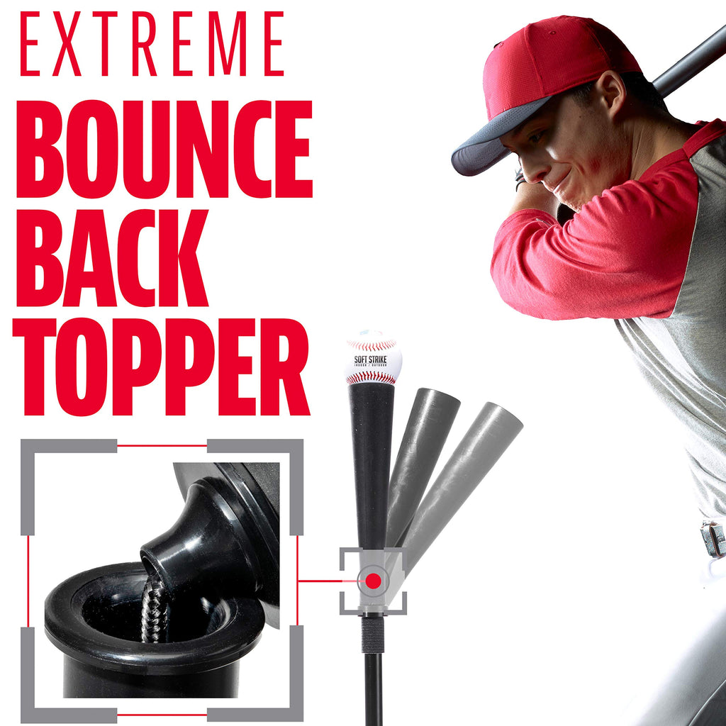 Franklin Sports Mlb Kids Flex Top Traveler Batting Tee + Stand - Adjustable Youth Hitting Tee For Baseball + Teeball + Softball