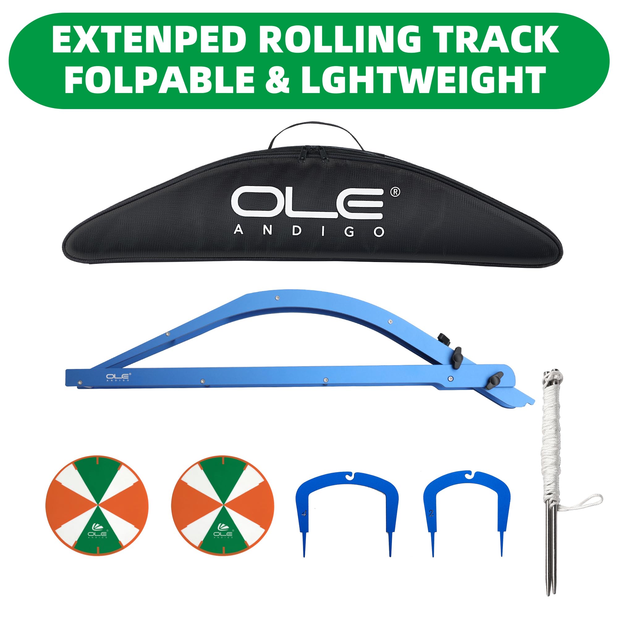 Golf Putting Trainer Foldable Golf Green Reading Tool-Ole Andigo Golf Green Reader,Green Track Reading And Green Speed Measureme