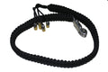 Biker Whip Get Back 36'' All Black King Cobra Double Weave With Silver Punisher Skulls .45 Cal Casing
