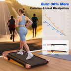 Deerrun 2024 Upgrade Walking Pad, Smart Under Desk Treadmill For Home, No-Assembly Treadmills, App/Remote Control, Led Display,