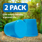Impresa Water Bottle Attachment Shower Sprinkler Cap - Blue Silicone, 2-Pack, Fits 16Oz-2L - Water Bottle Rinse Cap For Sand & D