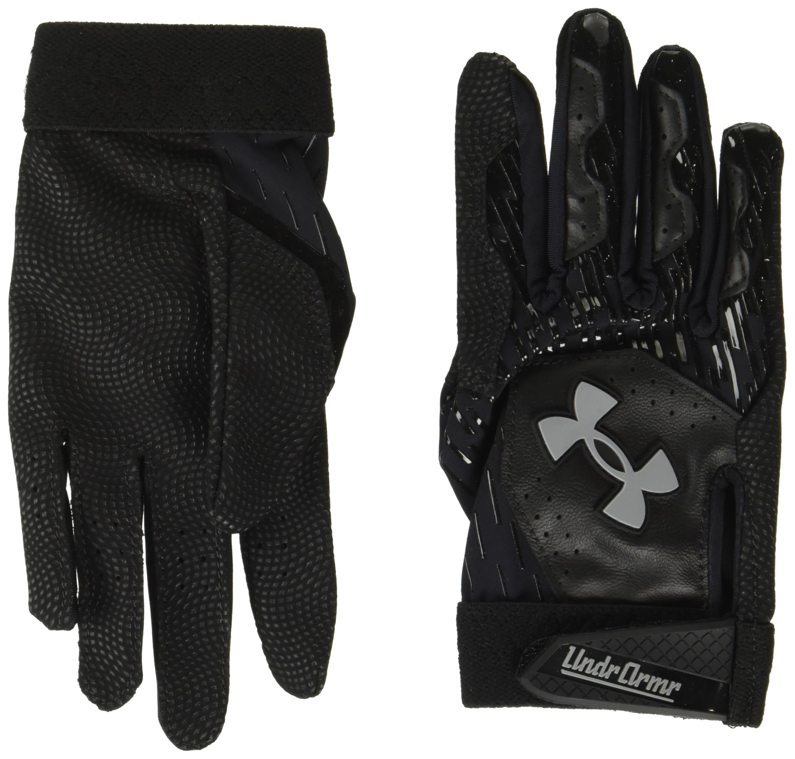 Under Armour Boys Clean Up T Ball Gloves, (004) Black/Black/Steel, One Size Fits Most