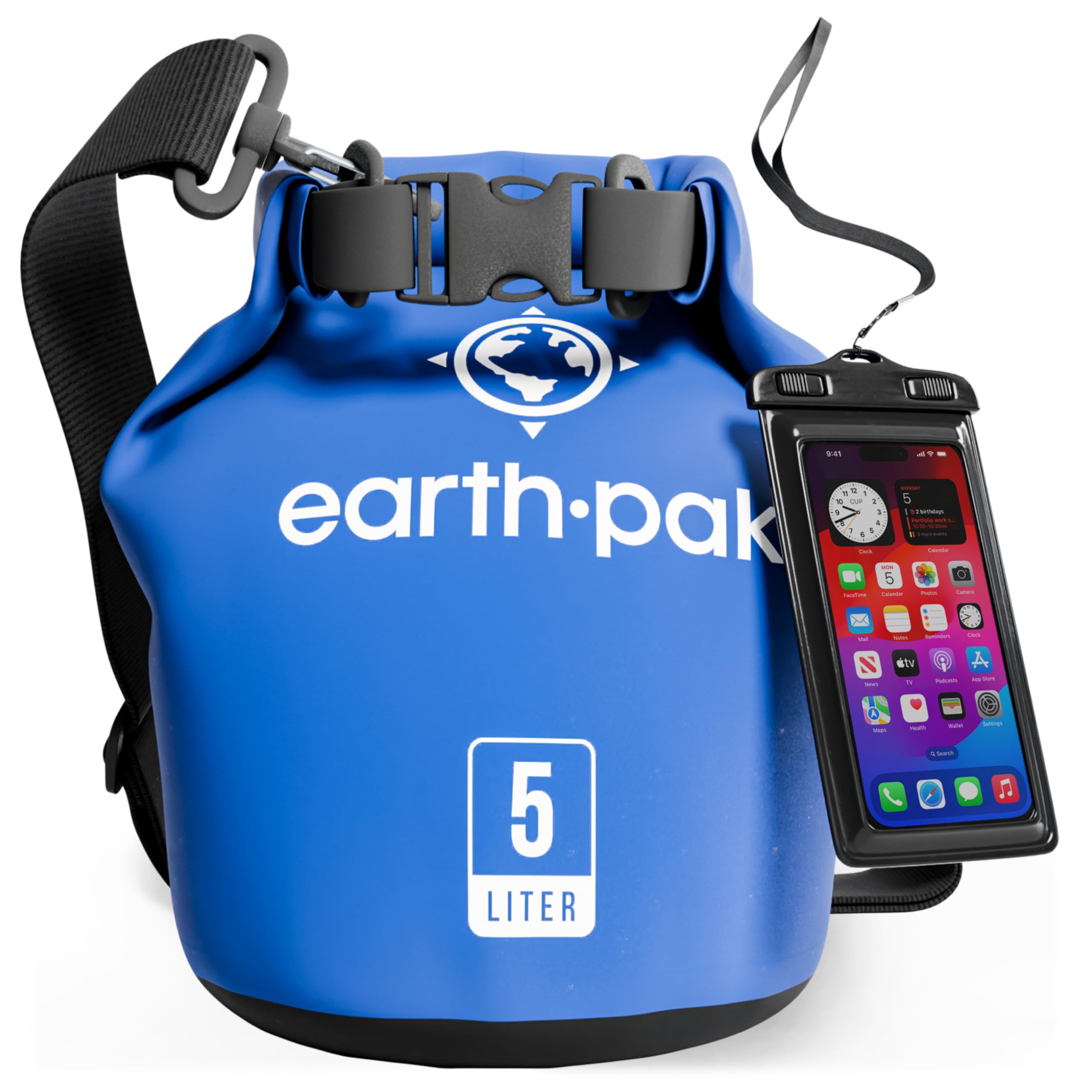 Earth Pak Waterproof Dry Bag - Roll Top Waterproof Backpack Sack Keeps Gear Dry For Kayaking, Beach, Rafting, Boating, Hiking, C