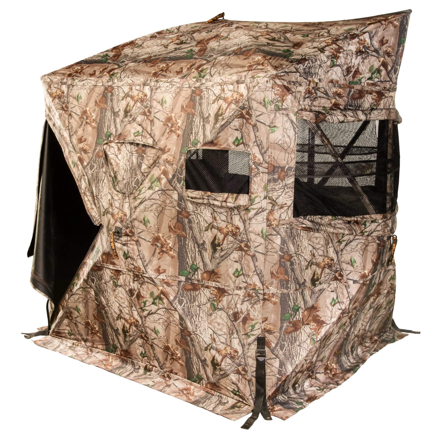 Muddy Outdoors Twin Peaks Heavy-Duty Water-Resistant 2-Person Hub-Style Hunting Ground Blind, Multi (Mud-Mgbtp)