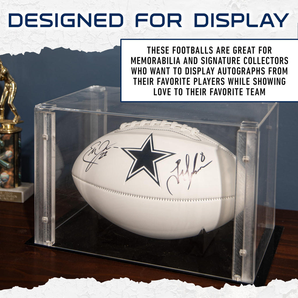 Franklin Sports Nfl Dallas Cowboys Autograph Football - Official Size White Panel Souvenir Football For Autographs + Signatures