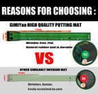 Gimiyaa Golf Putting Mat Green Indoor And Outdoor With Auto Ball Return,Game Practice Golf Gifts For Home, Office, Backyard Indo