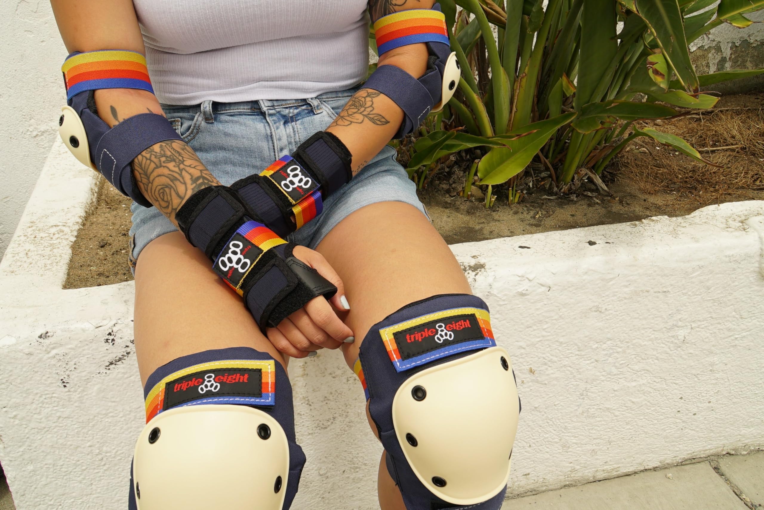 Triple Eight Saver Series 3-Pack Pad Set- Ideal for Skateboarding, in-line Skating, Roller Skating, and Biking