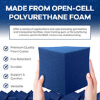Isellfoam Foam Pit Cubes/Blocks 500 Pcs. (Blue) 4''X4''X4'' Flame Retardant Foam Blocks For Gymnastics, Freerunning And Parkour