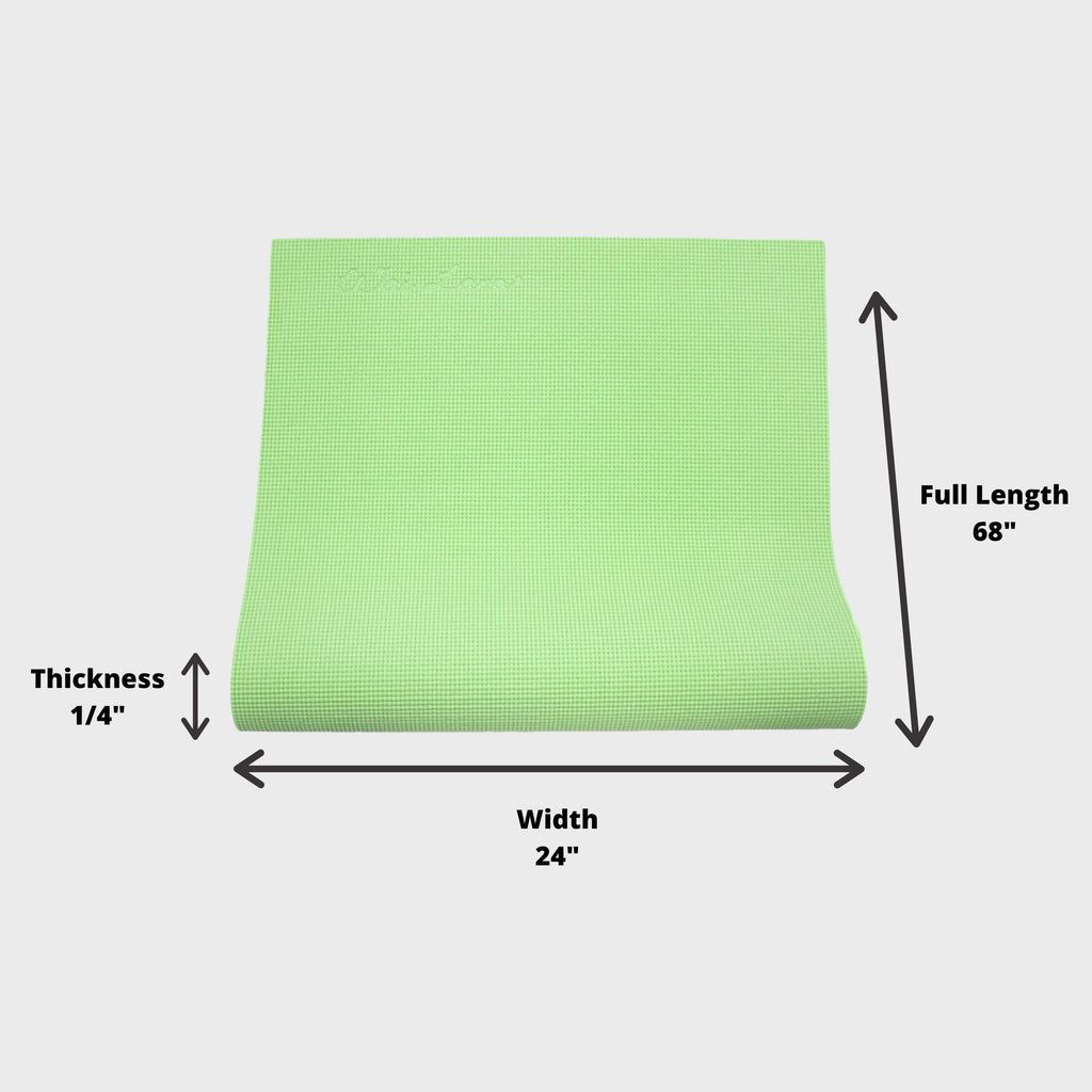 Wai Lana Yoga And Pilates Mat (Color: Mint)- 1/4 Inch Extra Thick Non-Slip Stylish, Latex-Free, Lightweight, Optimum Comfort