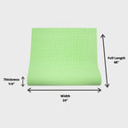 Wai Lana Yoga And Pilates Mat (Color: Mint)- 1/4 Inch Extra Thick Non-Slip Stylish, Latex-Free, Lightweight, Optimum Comfort
