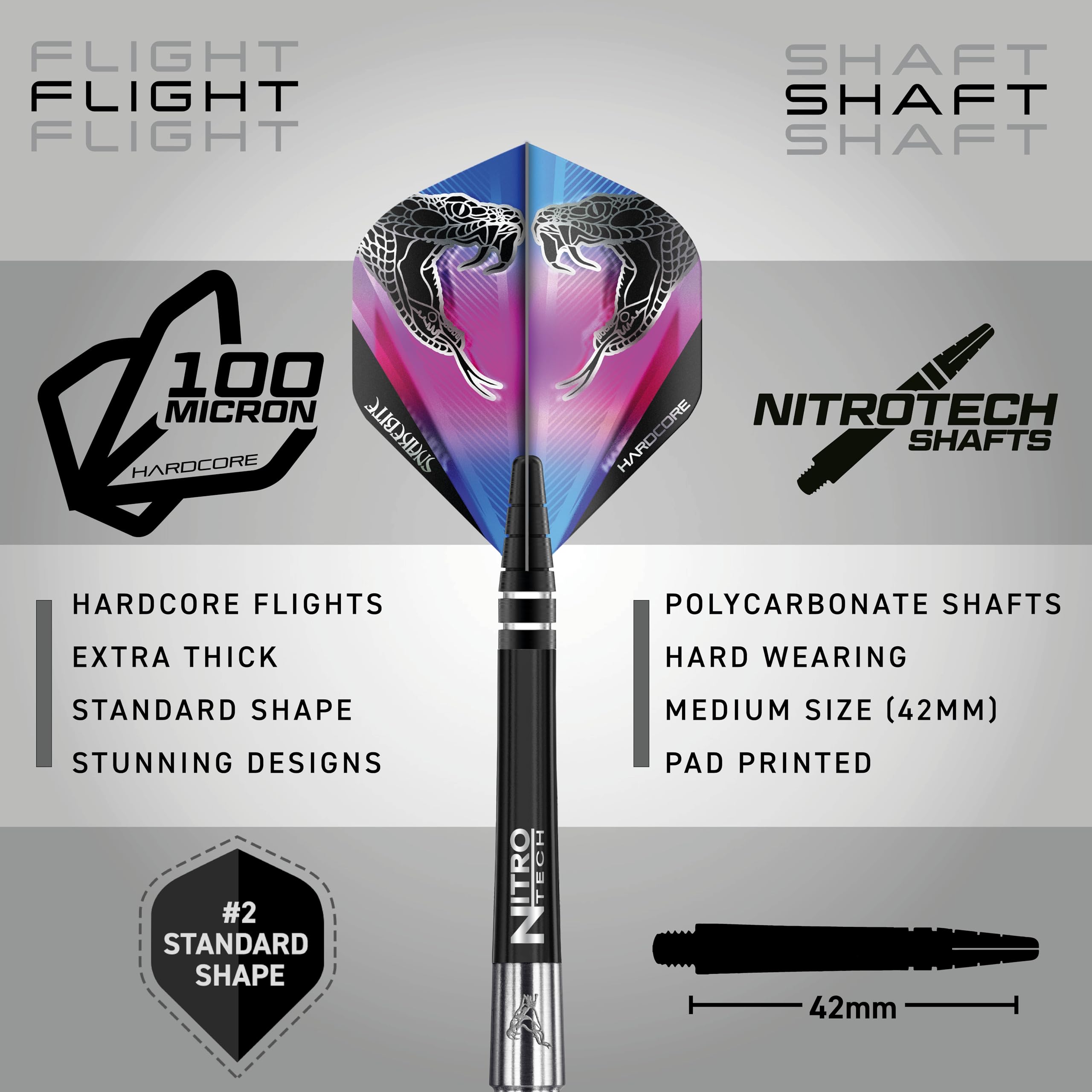 Peter Wright Snakebite Euro 11: 24G Tungsten Darts Set With Flights And Stems