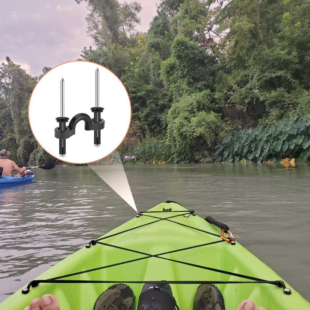 4Pack Kayak Carry Handles, Hlogree Kayaking Accessory Canoe Boat Side Mount Carry Handle Soft Rubber Replacement For Ocean, Life