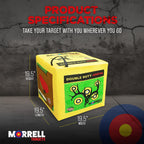 Morrell Double Duty 450 Fps Cube Field Point Archery Bag Target With Traditional Bullseyes, Nine-Ball, Dartboard Game, And Deer