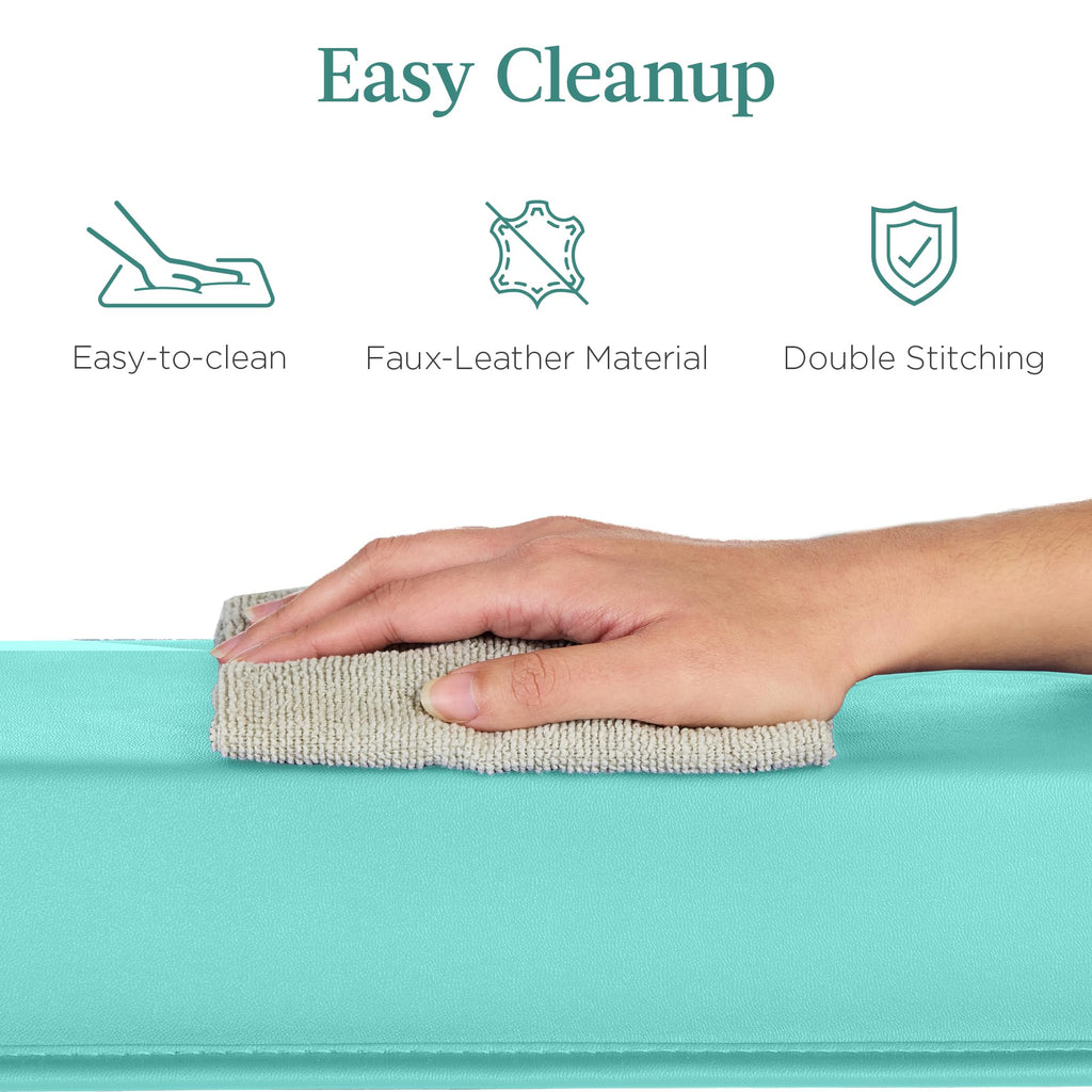 Best Choice Products 8Ft Folding Floor Balance Beam 2-Panel For Gymnastics Practice, Exercise - Aqua