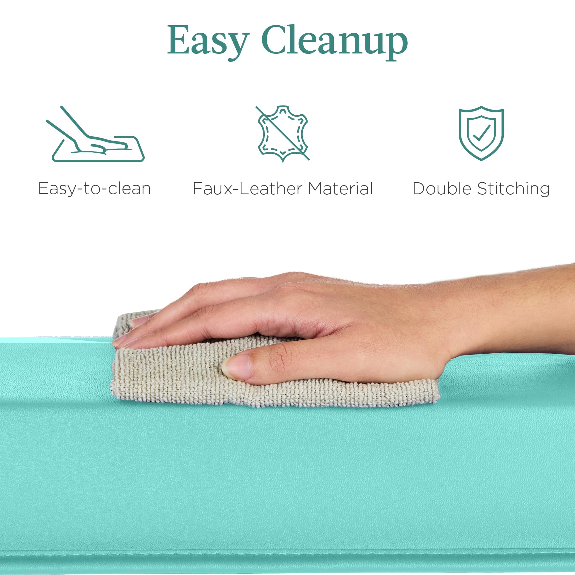 Best Choice Products 8Ft Folding Floor Balance Beam 2-Panel For Gymnastics Practice, Exercise - Aqua