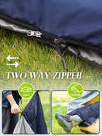 Bessport Lightweight Sleeping Bag, Ultralight Backpacking Sleeping Bag, 3 Season Waterproof For Adults Kids, Outdoor, Hiking, Ca