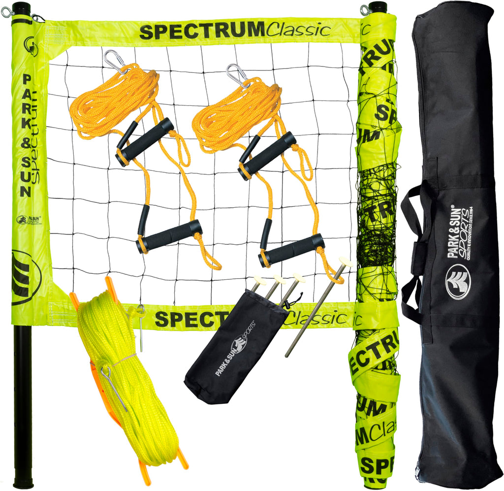 Park & Sun Sports Spectrum Classic: Portable Professional Outdoor Volleyball Net System, Orange