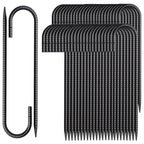 Mswy 12 Inch Rebar Stakes 50 Pack J Hook Ground Stakes Heavy Duty Chain Link Fence Stakes Galvanized Anchors Metal Tent Stakes F