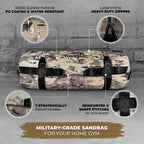Yes4All Workout Sandbags, Heavy Duty Sandbags For Fitness, Conditioning, Mma & Combat Sports - Camouflage - M