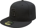New Era MLB San Francisco Giants Black on Black 59FIFTY Fitted Cap, 7 7/8