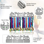 Lapetale Fashion Medal Hanger Holder Display Wall Rack Frame Shelf In 16'' Long-Medal Hanger Awards Ribbon Cheer,Gymnastics,Socc