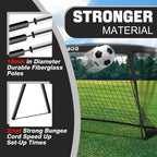 Runbow 6X4 Ft Portable Kids Soccer Goal For Backyard Practice Soccer Net With Carry Bag (6X4 Ft, Black, 1 Pack)