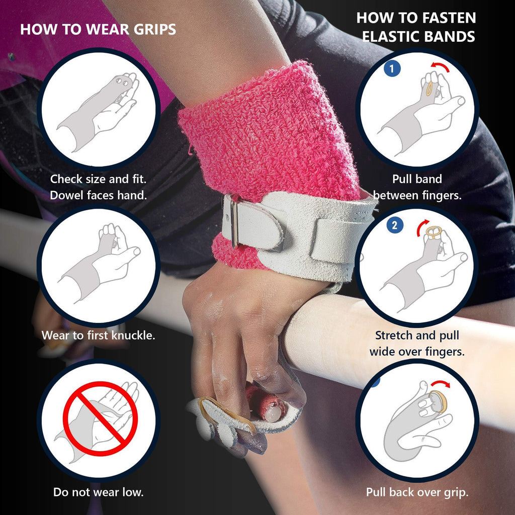 Us Glove Women Hot Shot Uneven Bar Gymnastics Grips - Women Gymnastics Bar Grips, Made In Usa Gymnastics Uneven Bar Grips For Gi