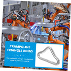 40Pcs Trampoline Triangle Ring Leash Rings Heavy Duty Leash Replacement Trampoline Clips Marine Clips Bungee Bed Triangle Ring G