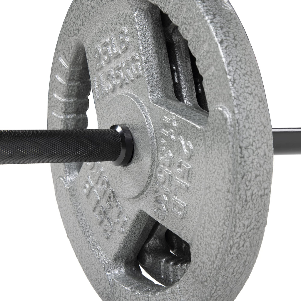 Signature Fitness Powergainz Olympic Barbell Standard Weightlifting Barbell, 300-Pound Capacity,Black
