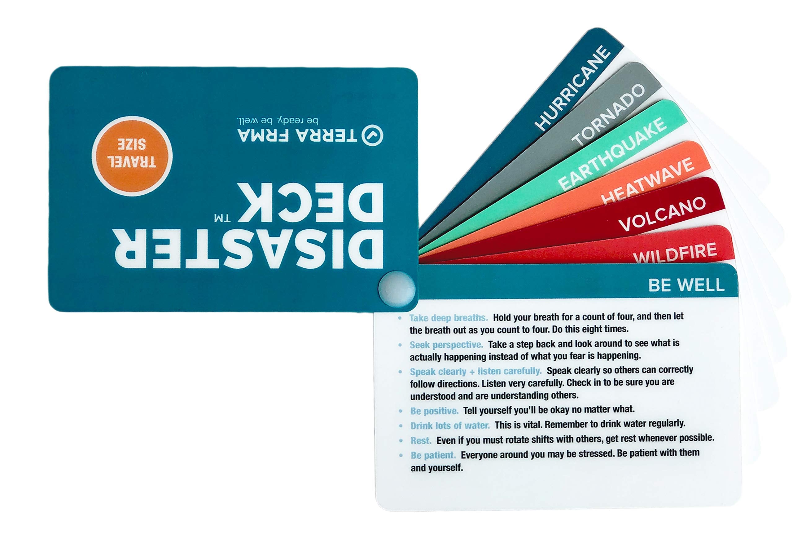 Disaster Deck - Kit Ready Emergency Survival Cards, Guide, Emergency Preparedness, Instructions For Disasters, Earthquake, Wildf