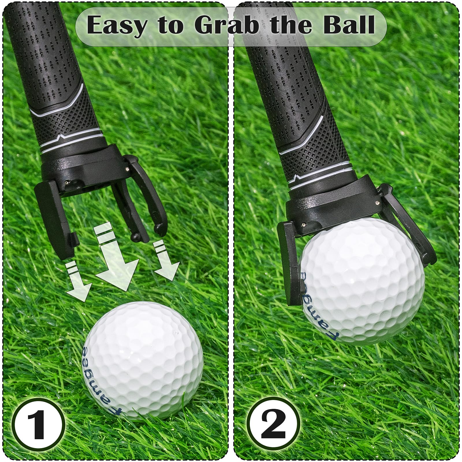 Famgee Foldable Plastic Golf Ball Pick Up Retriever Grabber Claw Suction Cup Sucker Accessories Golf Ball Picker Upper Golfer Ba