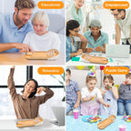 Tabletop Mini Bowling Game Set,Funny White Elephant Gifts For Adults,Wooden Mini Bowling Set For Home Office Desk Toys Stress Re