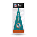 Rico Industries Nfl Miami Dolphins 8-Piece 4-Inch By 9-Inch Classic Mini Pennant Decor Set, Teal, 4 X 9-Inches