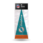 Rico Industries Nfl Miami Dolphins 8-Piece 4-Inch By 9-Inch Classic Mini Pennant Decor Set, Teal, 4 X 9-Inches