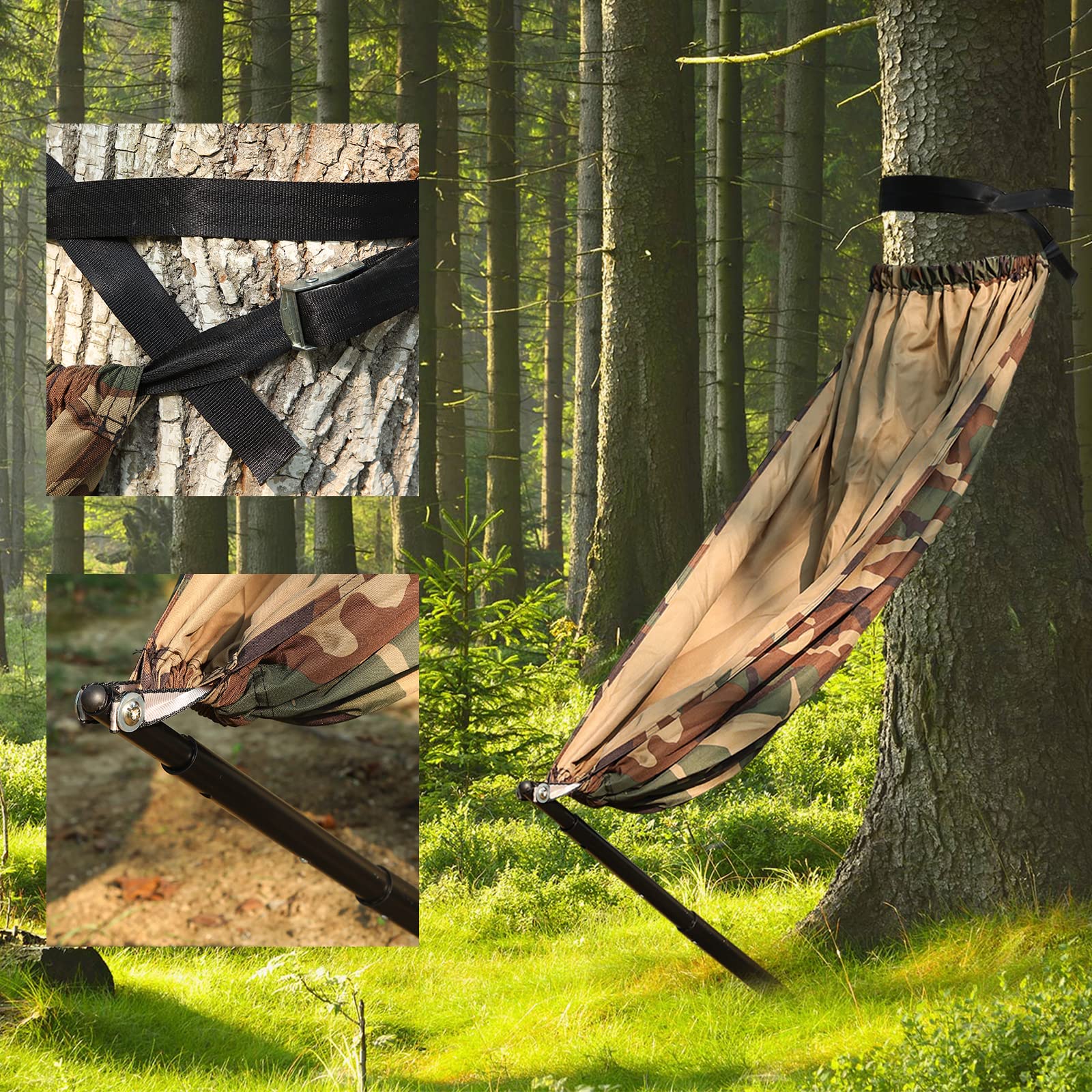 Camouflage Camping Chair Hammock Seat Hunting Chair Portable And Light Weight Camping Stool On Tree